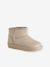 Boots enfant fille textile zippées taupe 1 - vertbaudet enfant 