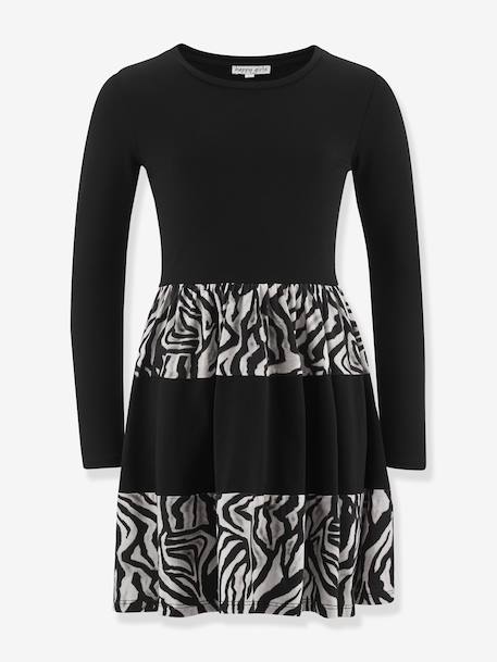 Robe avec imprimé zèbre fille Happy Girls noir 1 - vertbaudet enfant 