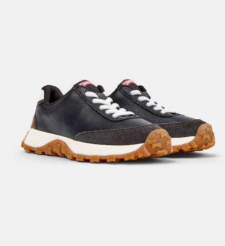 Baskets garçon smooth leather drift trail Noir 2 - vertbaudet enfant 