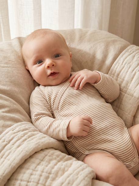 Lot de 3 bodies naissance manches longues cappuccino 4 - vertbaudet enfant 