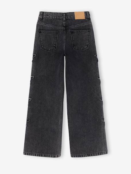 Jean large fille denim gris 2 - vertbaudet enfant 