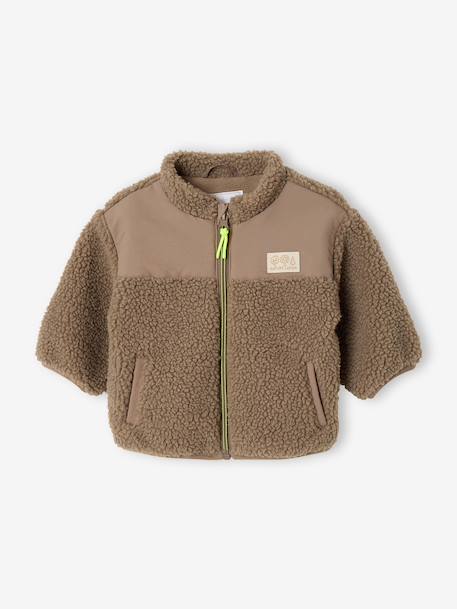 Veste zippée bébé garçon taupe 1 - vertbaudet enfant 