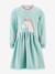 Robe sweat licorne fille Happy Girls marine+vert sauge 4 - vertbaudet enfant 