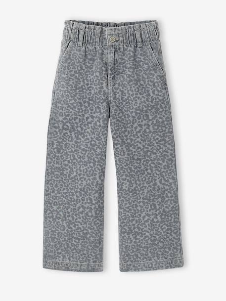 Fille-Jean-Pantalon fille large motifs fantaisie 
