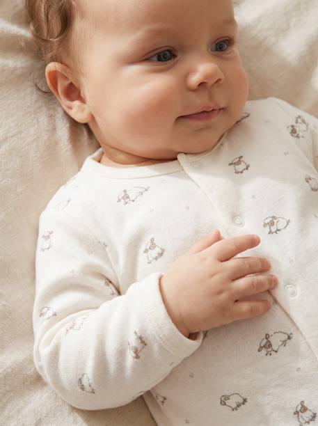 Lot de 2 dors-bien bébé ouverture devant cappuccino+rose pâle+vert sauge 9 - vertbaudet enfant 
