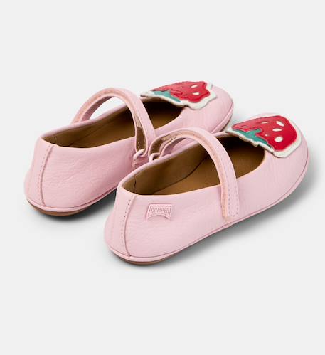 Ballerines fille cuir right kids twins Rose pastel 4 - vertbaudet enfant 