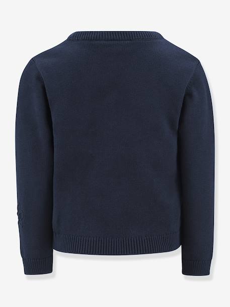 Pull avec fleurs fille Happy Girls bordeaux+marine 5 - vertbaudet enfant 