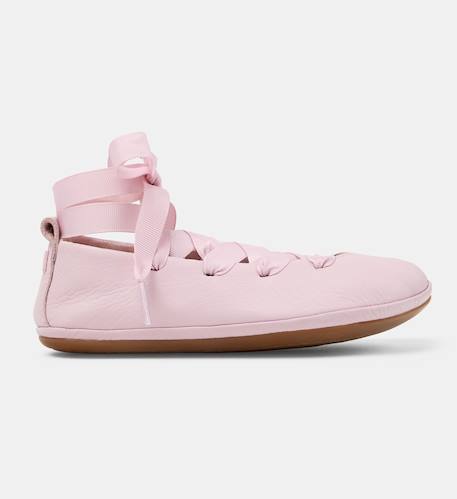 Ballerines fille cuir right kids Bleu pastel+Rose pastel+Rouge moyen 6 - vertbaudet enfant 