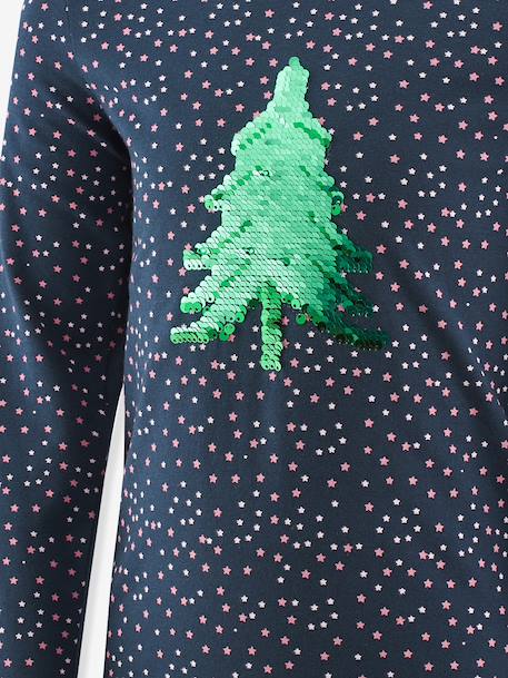 T-shirt manches longues Christmas fille Happy Girls marine 3 - vertbaudet enfant 