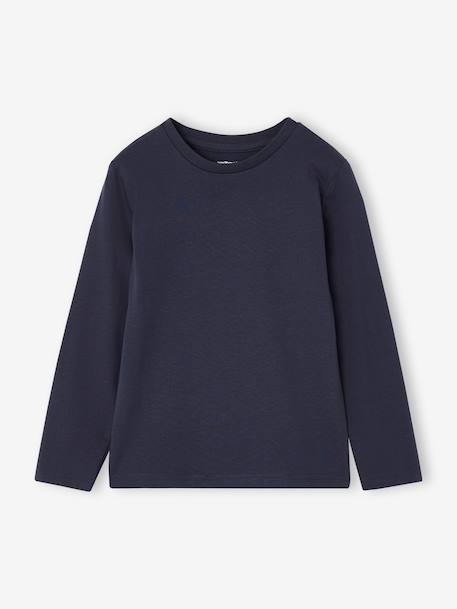 Lot de 3 T-shirts manches longues garçon caramel+lilas+rouille+vert sauge 16 - vertbaudet enfant 