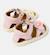 Sandales fille cuir bicho kids twins Rose jaune 4 - vertbaudet enfant 
