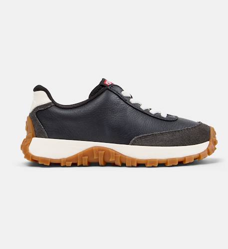 Baskets garçon smooth leather drift trail Noir 1 - vertbaudet enfant 