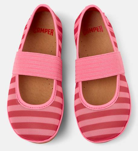 Ballerines fille cuir RIGHT KIDS Bleu marron+Rose rouge 8 - vertbaudet enfant 