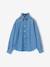 Chemise fille col montant bleu moyen 1 - vertbaudet enfant 
