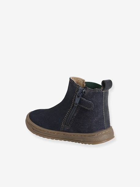 Chaussures premiers pas bébé boots cuir marine 3 - vertbaudet enfant 