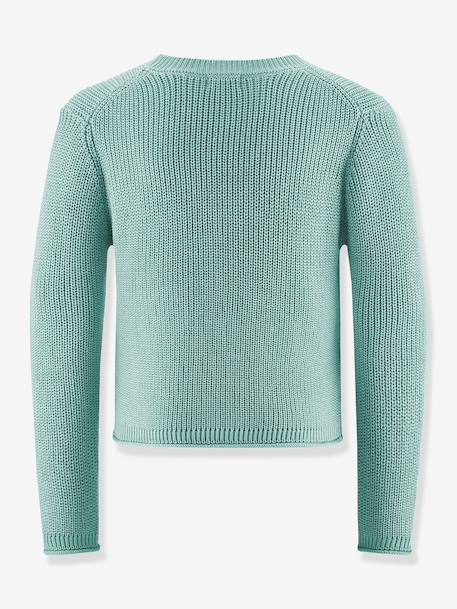 Pull fille Happy Girls noir+vert sauge 4 - vertbaudet enfant 