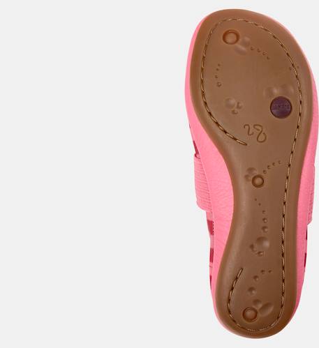 Ballerines fille cuir RIGHT KIDS Bleu marron+Rose rouge 10 - vertbaudet enfant 