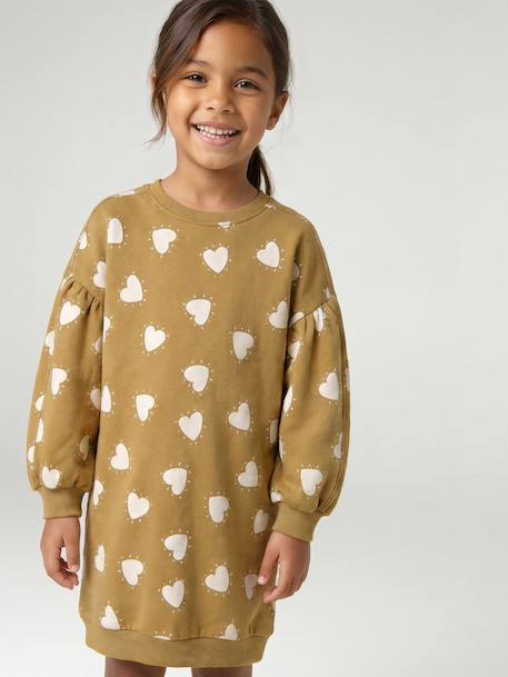 Robe courte fille écru+olive 8 - vertbaudet enfant 