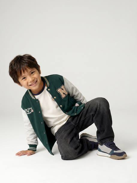 Sweat teddy garçon marine+vert sapin 13 - vertbaudet enfant 