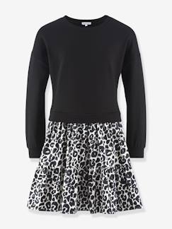 -Robe avec jupe léopard fille Happy Girls