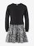 Robe avec jupe léopard fille Happy Girls noir 1 - vertbaudet enfant 