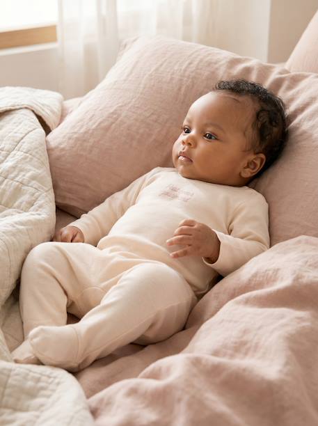 Lot de 3 dors bien bébé ouverture dos écru+vert sauge 5 - vertbaudet enfant 