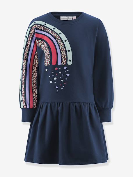 Robe arc-en-ciel fille Happy Girls marine+rose bonbon 1 - vertbaudet enfant 