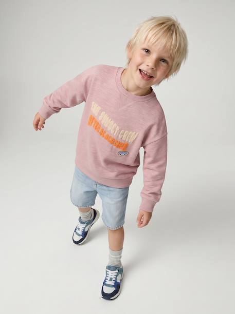 Sweat col rond garçon rose pâle 7 - vertbaudet enfant 