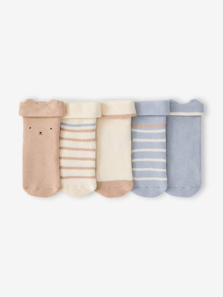 Lot de 5 chaussettes bébé garçon vanille 1 - vertbaudet enfant 
