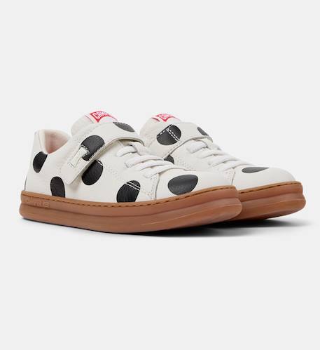 Baskets fille cuir RUNNER FOR TWINS Blanc noir 2 - vertbaudet enfant 