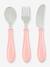 Set 3 couverts d'apprentissage inox airy green+old pink+rose+vert 6 - vertbaudet enfant 