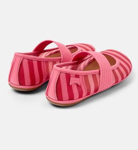 Ballerines fille cuir RIGHT KIDS Bleu marron+Rose rouge 9 - vertbaudet enfant 
