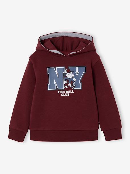 Ensemble sport garçon à capuche bordeaux+ocre+vert sauge 2 - vertbaudet enfant 
