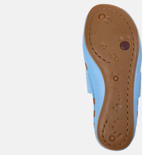 Ballerines fille cuir RIGHT KIDS Bleu marron+Rose rouge 5 - vertbaudet enfant 