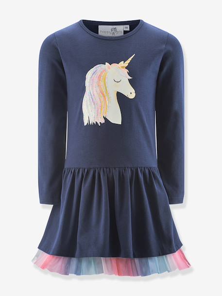 Robe licorne fille Happy Girls marine 1 - vertbaudet enfant 