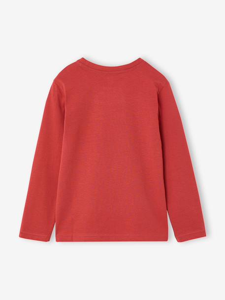 Lot de 3 T-shirts manches longues garçon caramel+lilas+rouille+vert sauge 17 - vertbaudet enfant 