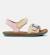 Sandales fille cuir bicho kids twins Jaune rose 1 - vertbaudet enfant 