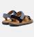 Sandales garçon cuir bicho kids twins Bleu marron 4 - vertbaudet enfant 