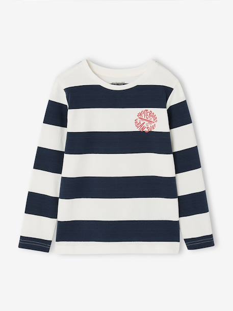 Lot de 3 T-shirts manches longues garçon caramel+lilas+rouille+vert sauge 15 - vertbaudet enfant 