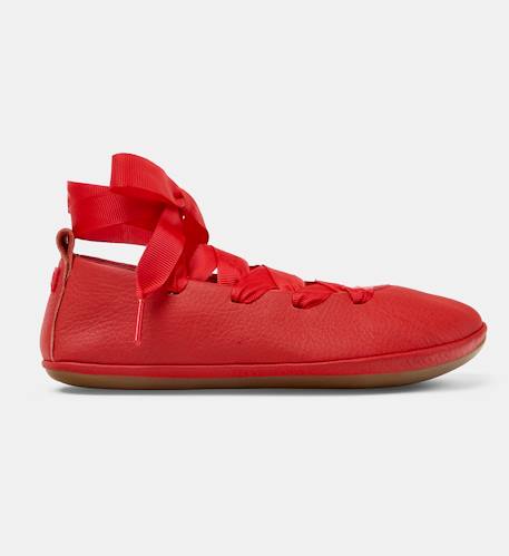 Ballerines fille cuir right kids Bleu pastel+Rose pastel+Rouge moyen 11 - vertbaudet enfant 