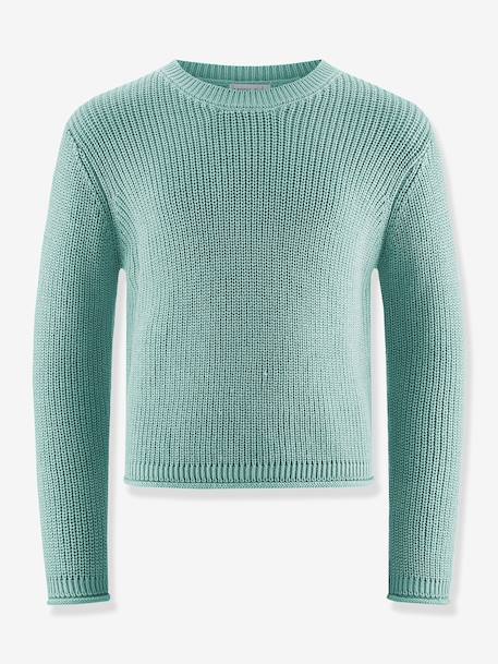 Pull fille Happy Girls noir+vert sauge 3 - vertbaudet enfant 