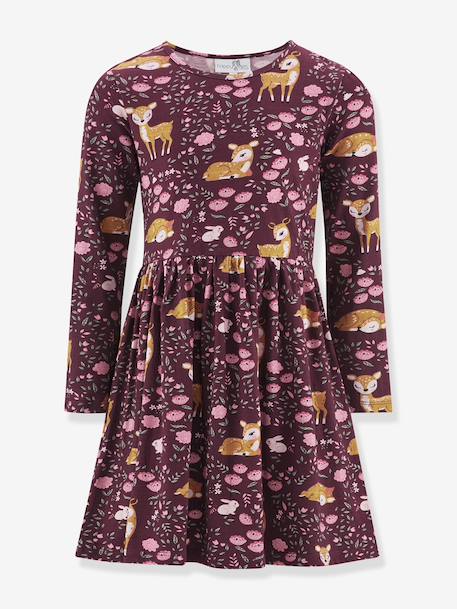 Fille-Robe-Robe avec biches et fleurs fille Happy Girls