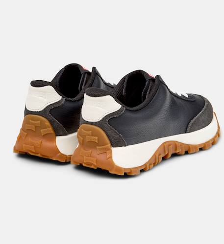 Baskets garçon smooth leather drift trail Noir 4 - vertbaudet enfant 