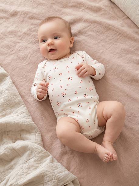 Lot de 3 bodies manches longues bébé écru 3 - vertbaudet enfant 