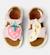 Sandales fille cuir bicho kids twins Rose jaune 3 - vertbaudet enfant 