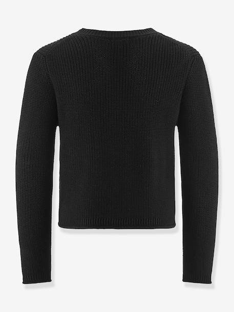 Pull fille Happy Girls noir+vert sauge 2 - vertbaudet enfant 