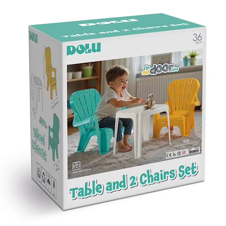 Ensemble table et chaises Multicolore 3 - vertbaudet enfant 