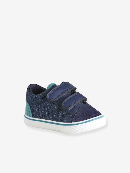 Chaussures premiers pas bébé à scratch bleu 1 - vertbaudet enfant 