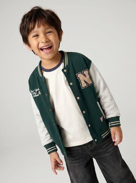 Sweat teddy garçon marine+vert sapin 8 - vertbaudet enfant 