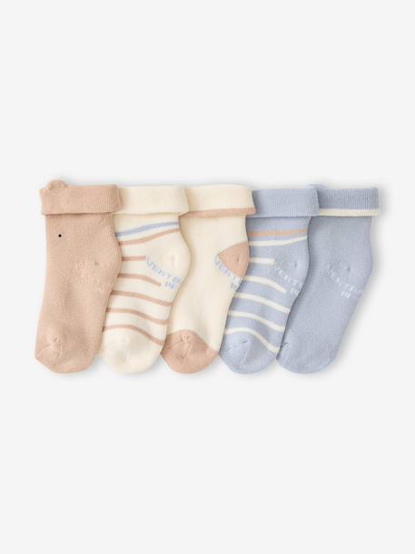 Lot de 5 chaussettes bébé garçon vanille 2 - vertbaudet enfant 